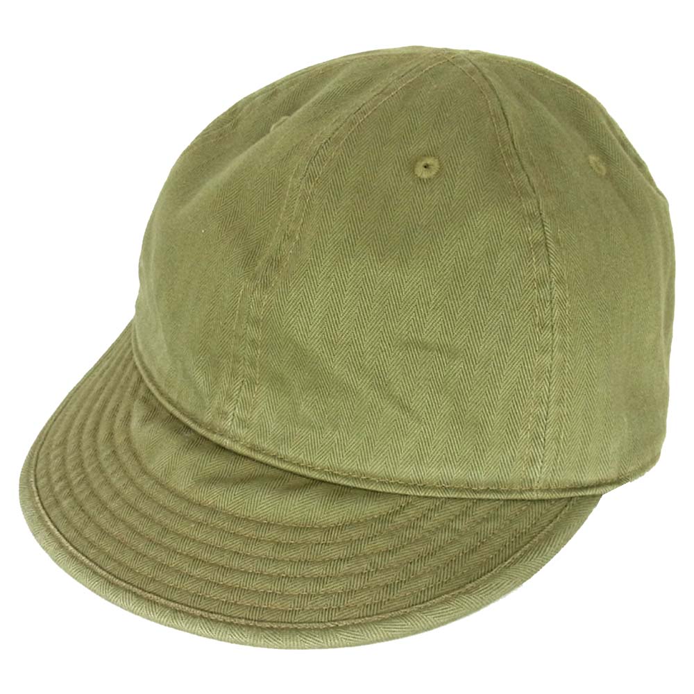 RRL ダブルアールエル コットン ヘリンボーン キャップ カーキ系 L【中古】