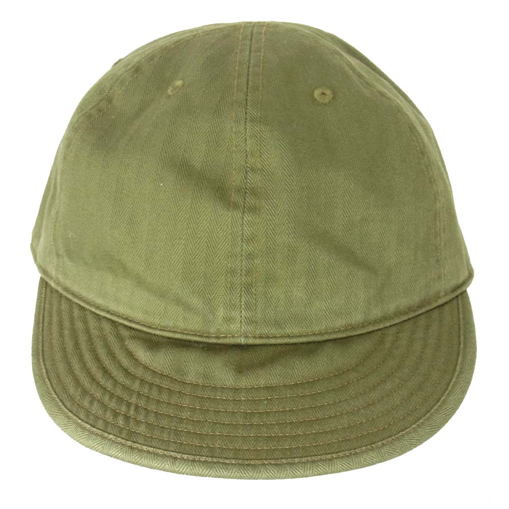 RRL ダブルアールエル コットン ヘリンボーン キャップ カーキ系 L【中古】