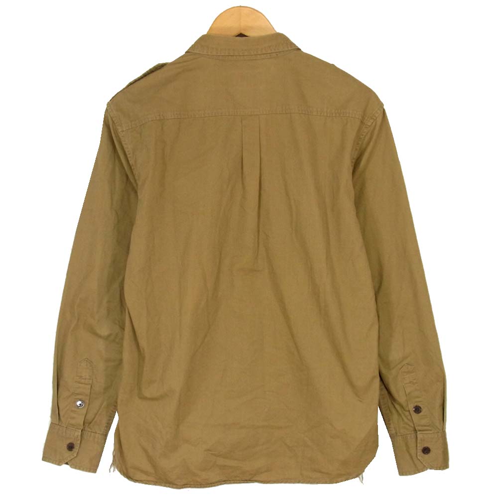 RRL ダブルアールエル ミリタリー ユニチケ 長袖シャツ ベージュ系 M【中古】