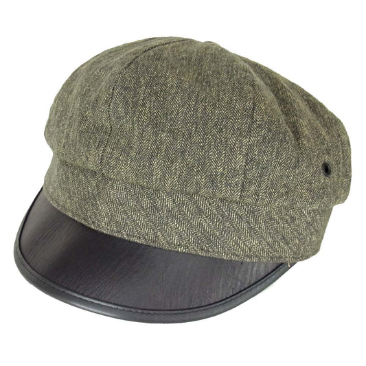 RRL ダブルアールエル レザートリム モーターサイクル キャップ グレー系 L【中古】