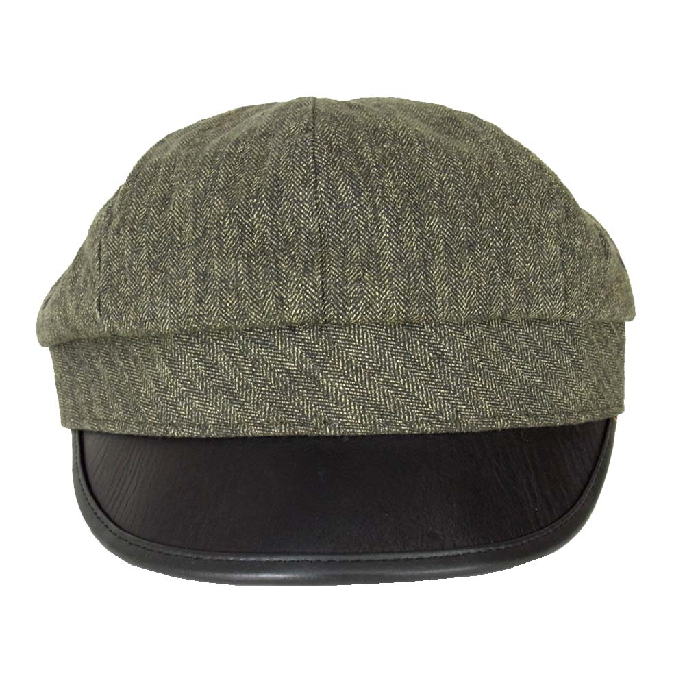 RRL ダブルアールエル レザートリム モーターサイクル キャップ グレー系 L【中古】