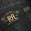 RRL ダブルアールエル 国内正規品 ポルカドット バンドカラー ノーカラー プルオーバー ワーク シャツ グレー系 M【中古】