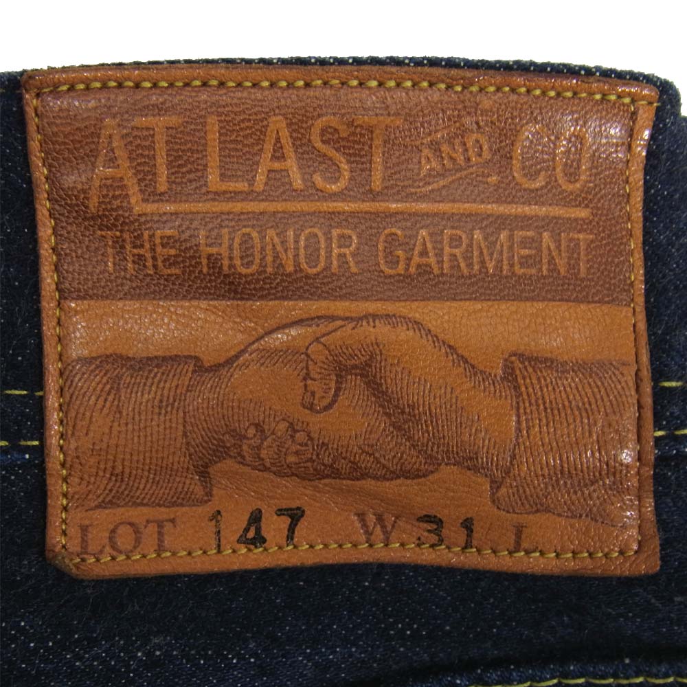 AT LAST アットラスト Lot 147 シンチバック デニム パンツ インディゴブルー系 31【中古】