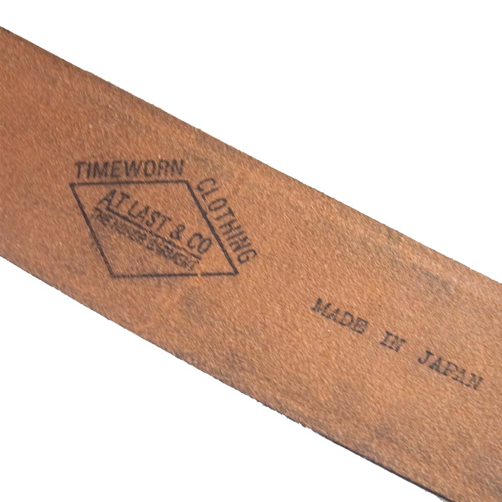 AT LAST アットラスト TIMEWORN CLOTHING タイムウォーン レザー ベルト ブラック系 32【中古】