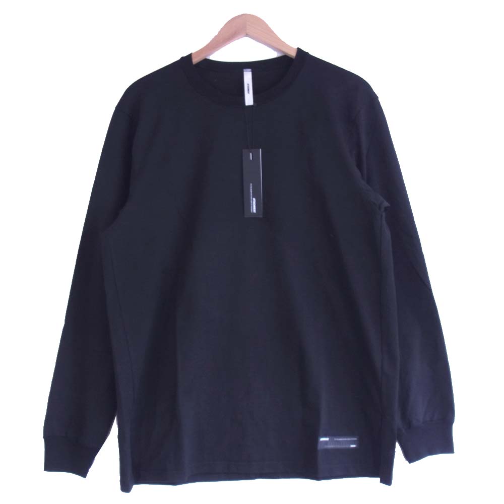 ATTACHMENT アタッチメント AJ03-256 ギザシルキー天竺 クルーネックL/S ブラック系 3【新古品】【未使用】【中古】