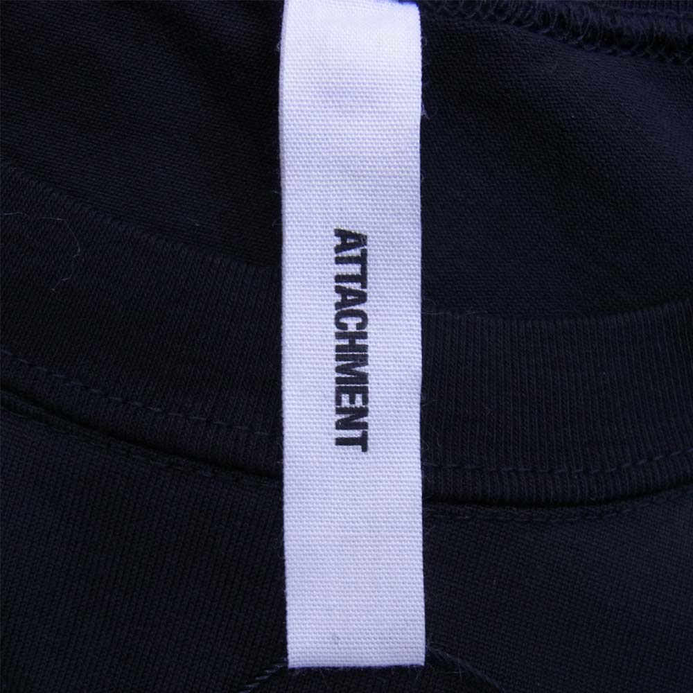 ATTACHMENT アタッチメント AJ03-256 ギザシルキー天竺 クルーネックL/S ブラック系 3【新古品】【未使用】【中古】