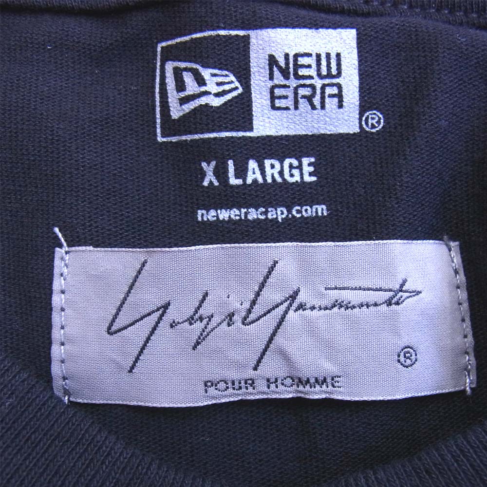 Yohji Yamamoto ヨウジヤマモト POUR HOMME プールオム HR-T97-078-1A New Era PARIS LOGO L/S COTTON TEE ブラック系 5【新古品】【未使用】【中古】
