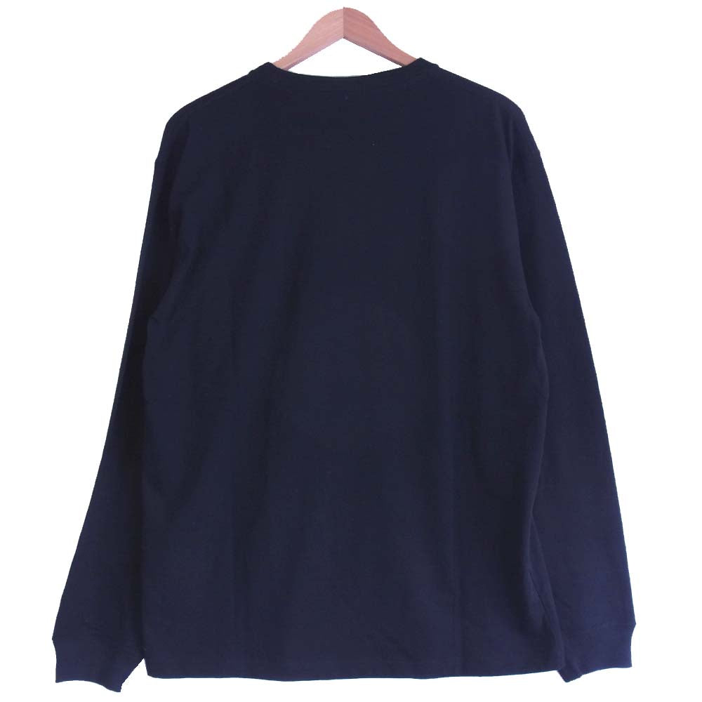 Yohji Yamamoto ヨウジヤマモト POUR HOMME プールオム HR-T95-077-1A New Era MINI LOGO L/S COTTON TEE ブラック系 XL【新古品】【未使用】【中古】