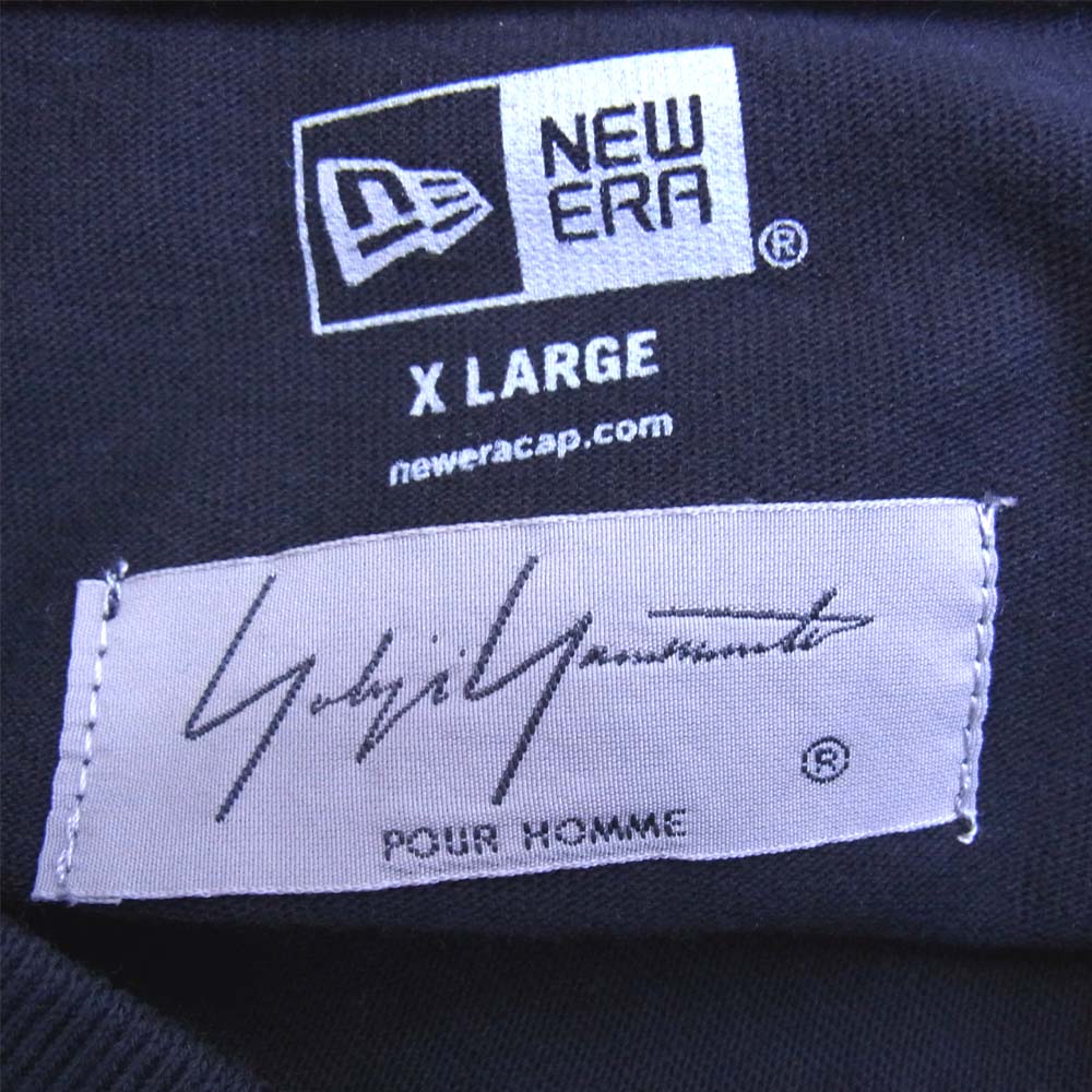 Yohji Yamamoto ヨウジヤマモト POUR HOMME プールオム HR-T95-077-1A New Era MINI LOGO L/S COTTON TEE ブラック系 XL【新古品】【未使用】【中古】