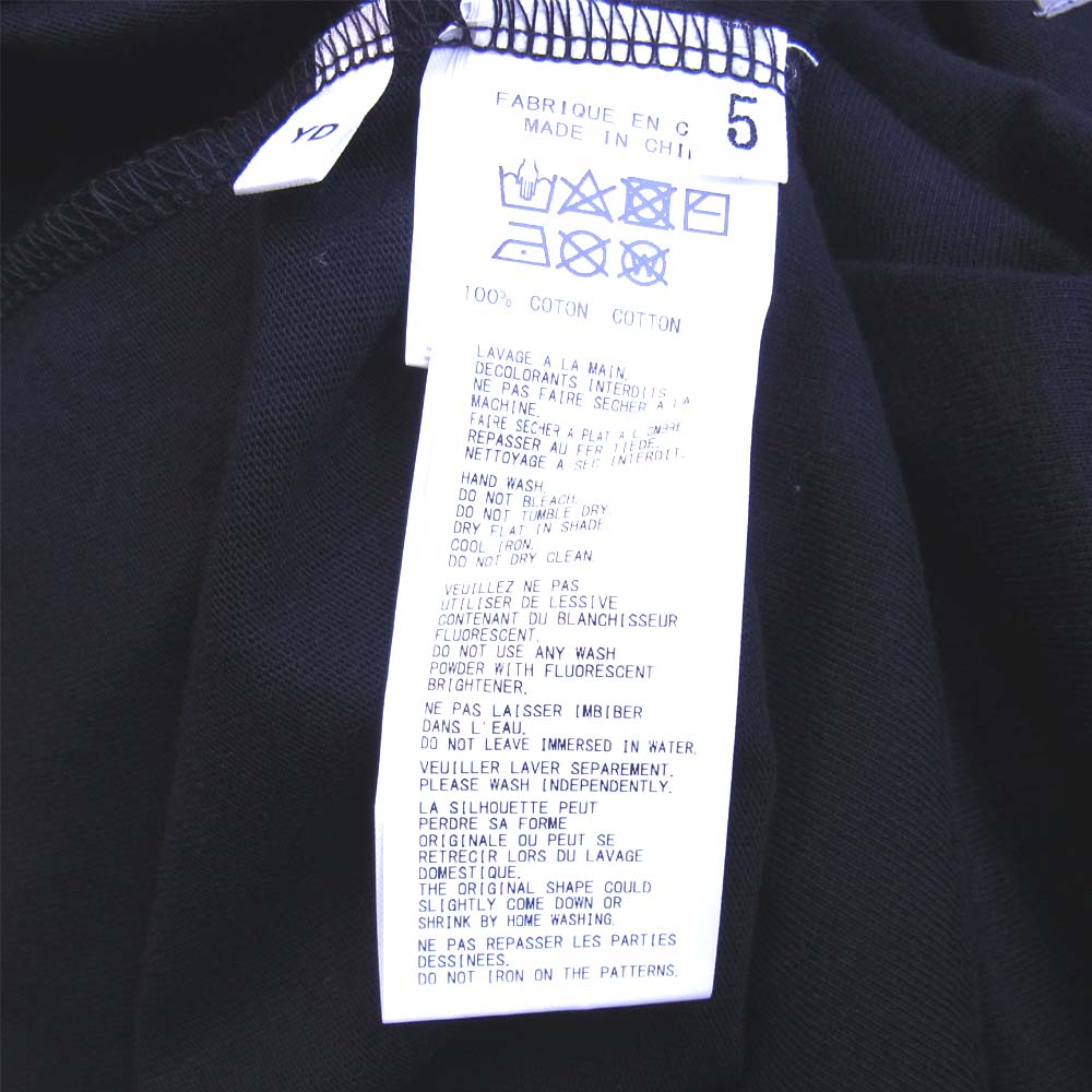 Yohji Yamamoto ヨウジヤマモト POUR HOMME プールオム HR-T95-077-1A New Era MINI LOGO L/S COTTON TEE ブラック系 XL【新古品】【未使用】【中古】