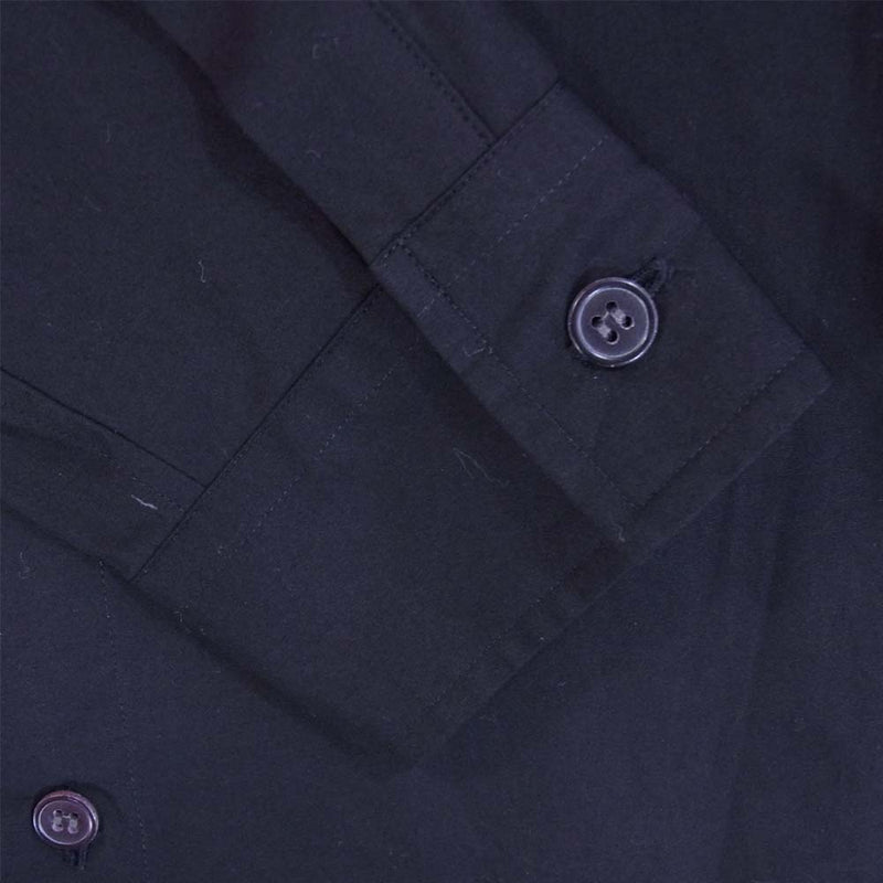 Yohji Yamamoto ヨウジヤマモト GroundY GR-B07-001 Cotton Broad Left Collar Gusset Shirt レフトカラーガセット シャツ ブラック系 3【新古品】【未使用】【中古】