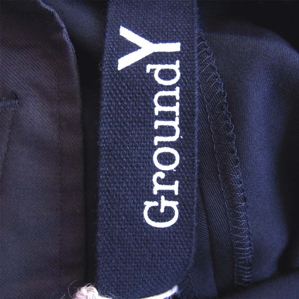 Yohji Yamamoto ヨウジヤマモト GroundY GR-P18-200 TE/Burberry Hem Rib Wrap Saruel Pants テンセルバーバリー 裾リブ ラップ サルエル パンツ ブラック系【新古品】【未使用】【中古】