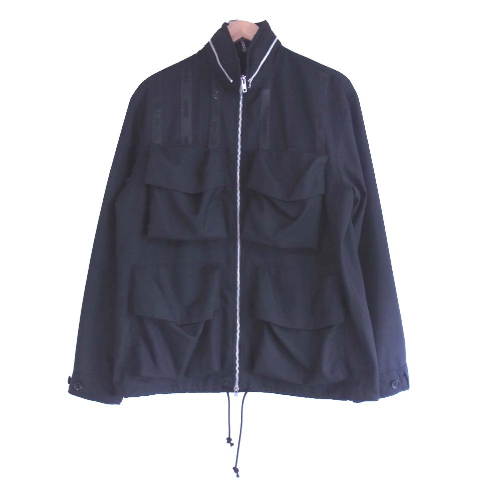 Yohji Yamamoto ヨウジヤマモト GroundY GR-J11-100 20AW T/W Gabardine Hidden Hood Blouson TWギャバジン ブルゾン ブラック系【新古品】【未使用】【中古】