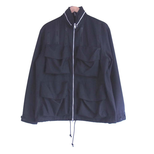 Yohji Yamamoto ヨウジヤマモト GroundY GR-J11-100 20AW T/W Gabardine Hidden Hood Blouson TWギャバジン ブルゾン ブラック系【新古品】【未使用】【中古】