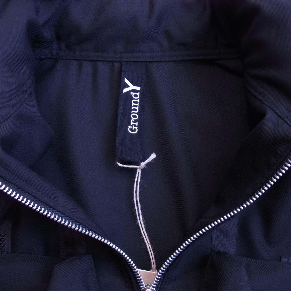 Yohji Yamamoto ヨウジヤマモト GroundY GR-J11-100 20AW T/W Gabardine Hidden Hood Blouson TWギャバジン ブルゾン ブラック系【新古品】【未使用】【中古】