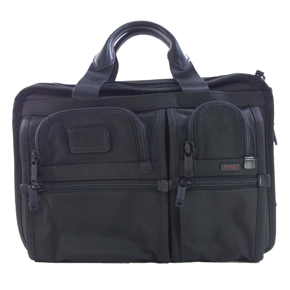 TUMI トゥミ 26141DH 2WAY アルファ エクスパンダブル オーガナイザー コンピューター ブリーフケース ブラック系【美品】【中古】