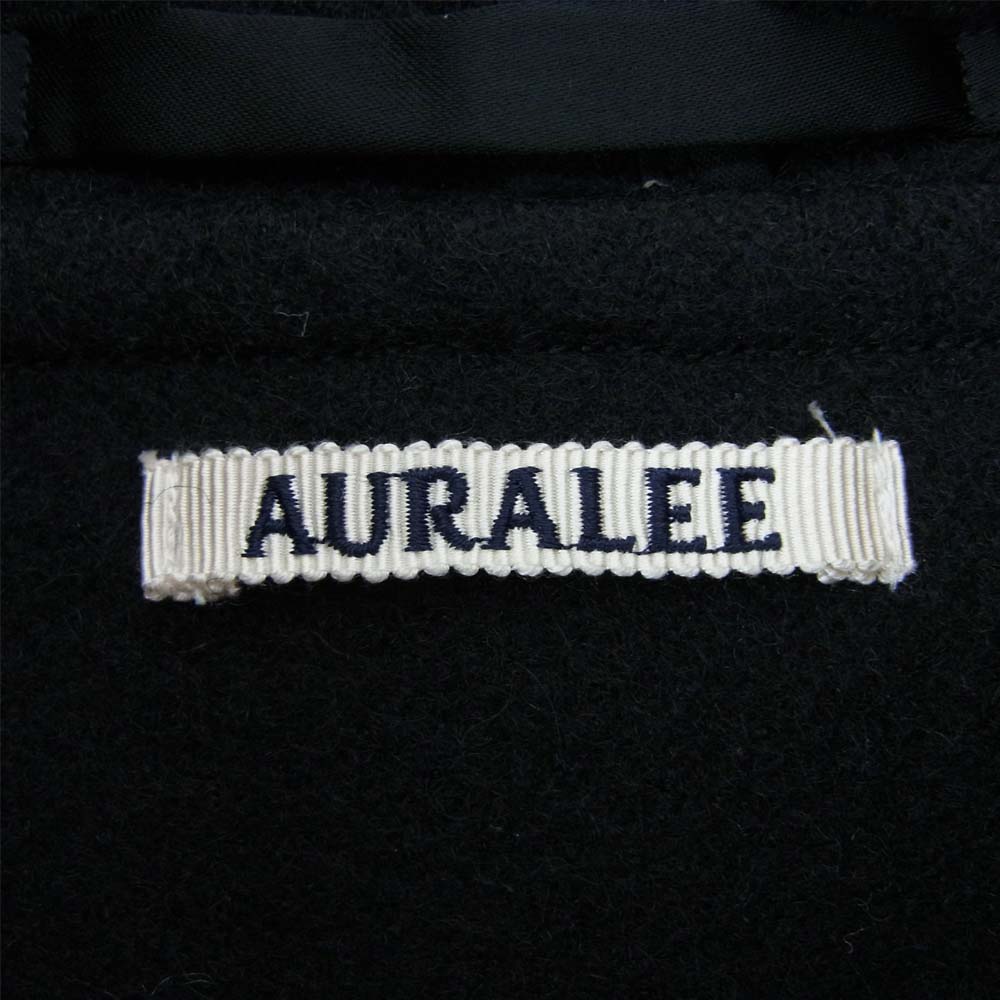 AURALEE オーラリー 18aw A8AC01HM HARD MELTON DUFFLE COAT メルトン ダッフル コート ブラック系 4【美品】【中古】