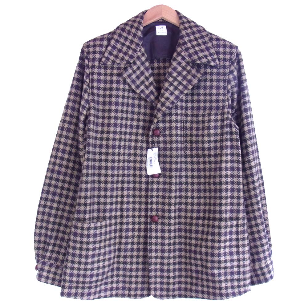 アナトミカ 530-552-09 LOAFER JACKET チェック ローファー ジャケット ブラウン系 42【新古品】【未使用】【中古】