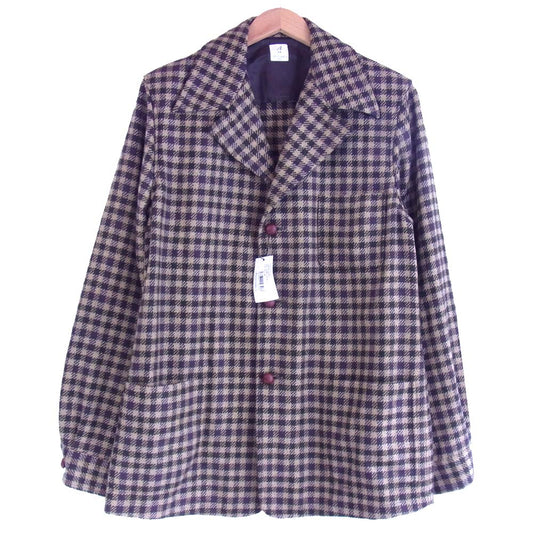 アナトミカ 530-552-09 LOAFER JACKET チェック ローファー ジャケット ブラウン系 42【新古品】【未使用】【中古】
