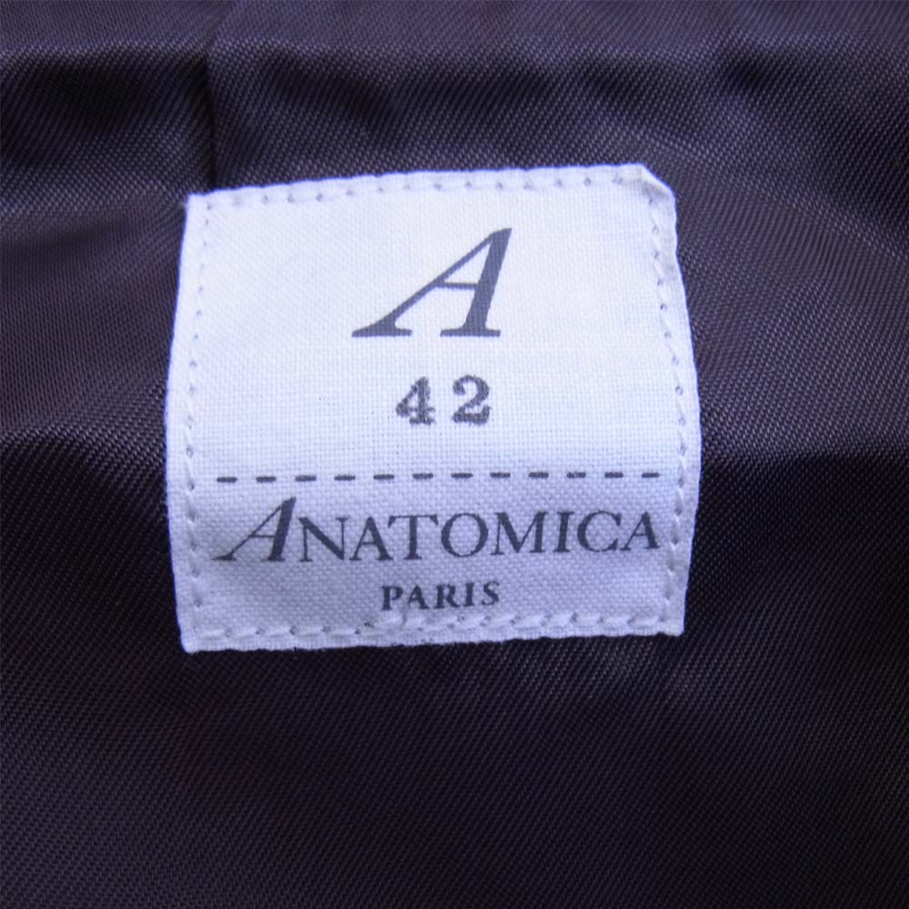 アナトミカ 530-552-09 LOAFER JACKET チェック ローファー ジャケット ブラウン系 42【新古品】【未使用】【中古】