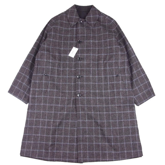 アナトミカ 20AW 530-552-02 SINGLE RAGLAN 2 S-P GABARDINE リバーシブル シングル ラグラン コート ブラック系 チャコール系 48【新古品】【未使用】【中古】