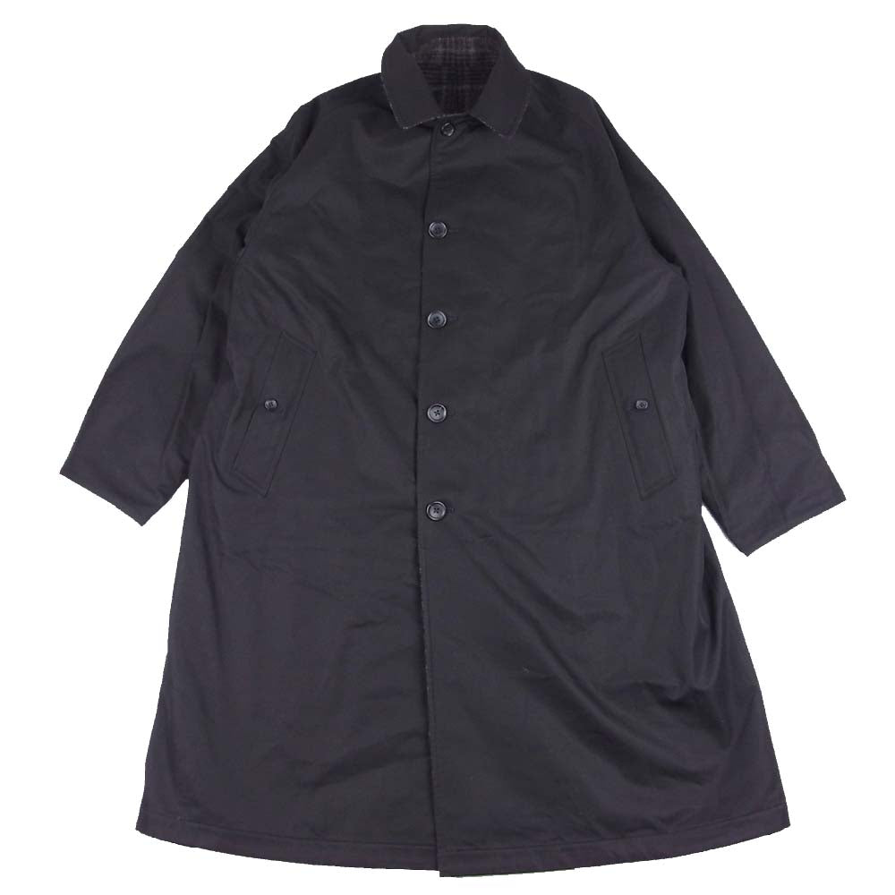 アナトミカ 20AW 530-552-02 SINGLE RAGLAN 2 S-P GABARDINE リバーシブル シングル ラグラン コート ブラック系 チャコール系 48【新古品】【未使用】【中古】