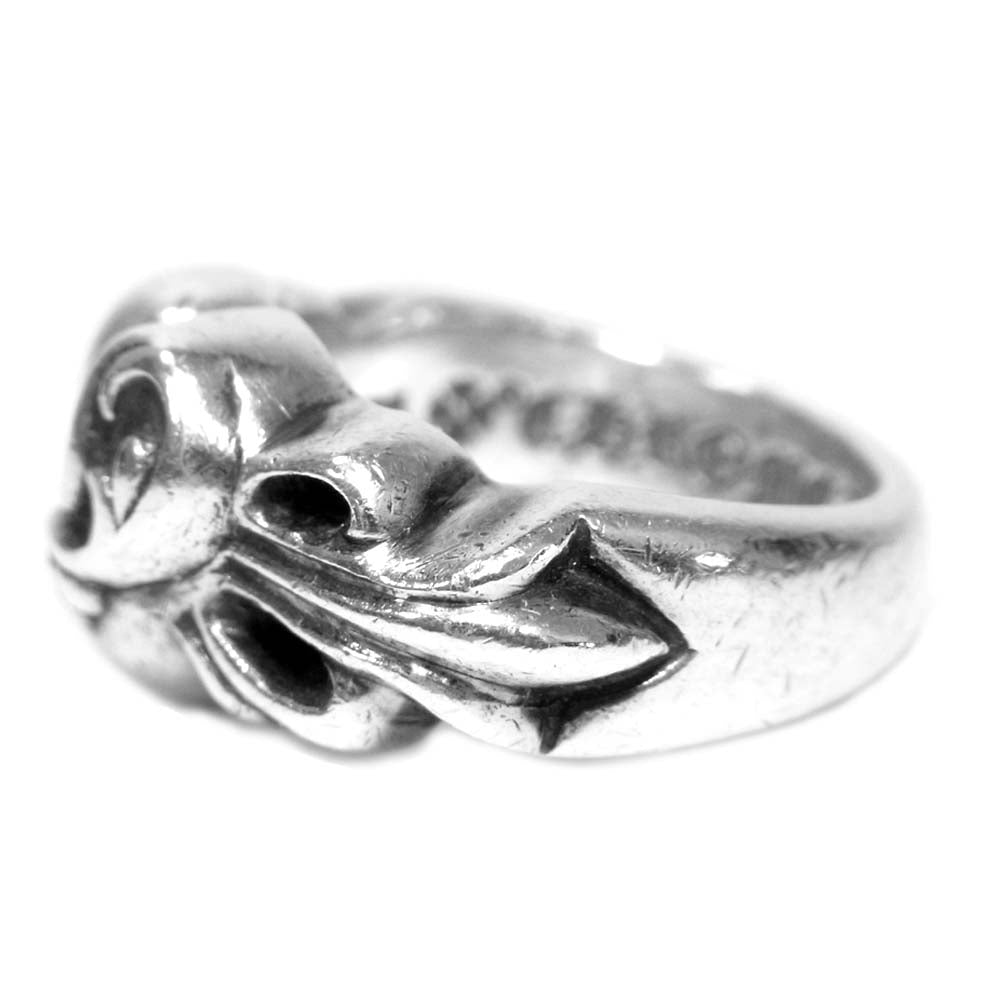 CHROME HEARTS クロムハーツ（原本無） FLRL CRS HET フローラル ハート リング シルバー系 実寸12号【中古】