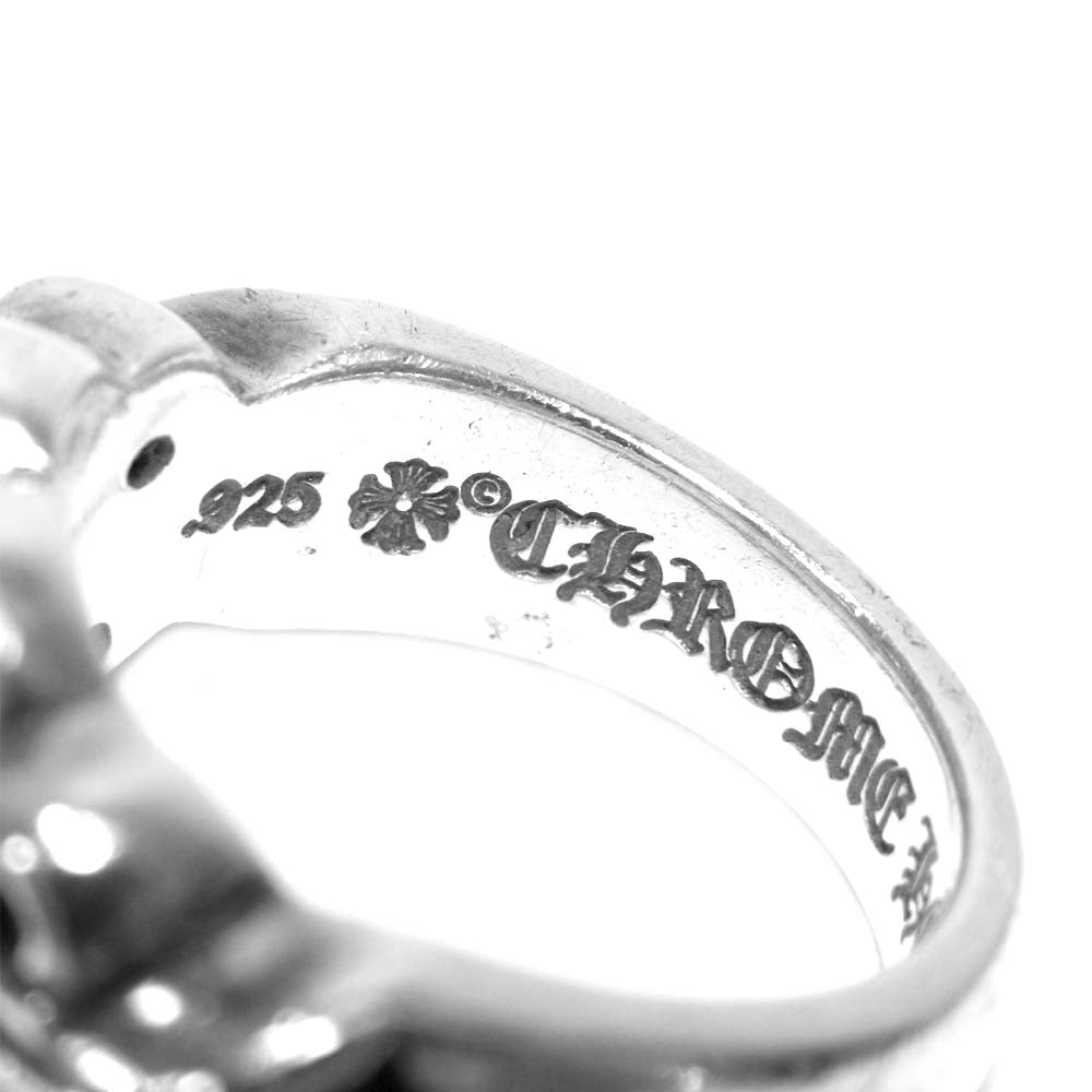 CHROME HEARTS クロムハーツ（原本無） FLRL CRS HET フローラル ハート リング シルバー系 実寸12号【中古】