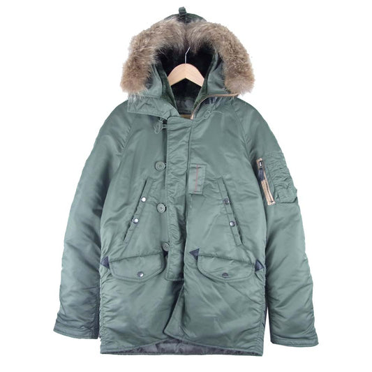 AVIREX アヴィレックス 6172027 N-3B タイトシルエットモデル フライトジャケット グリーン系 L【中古】