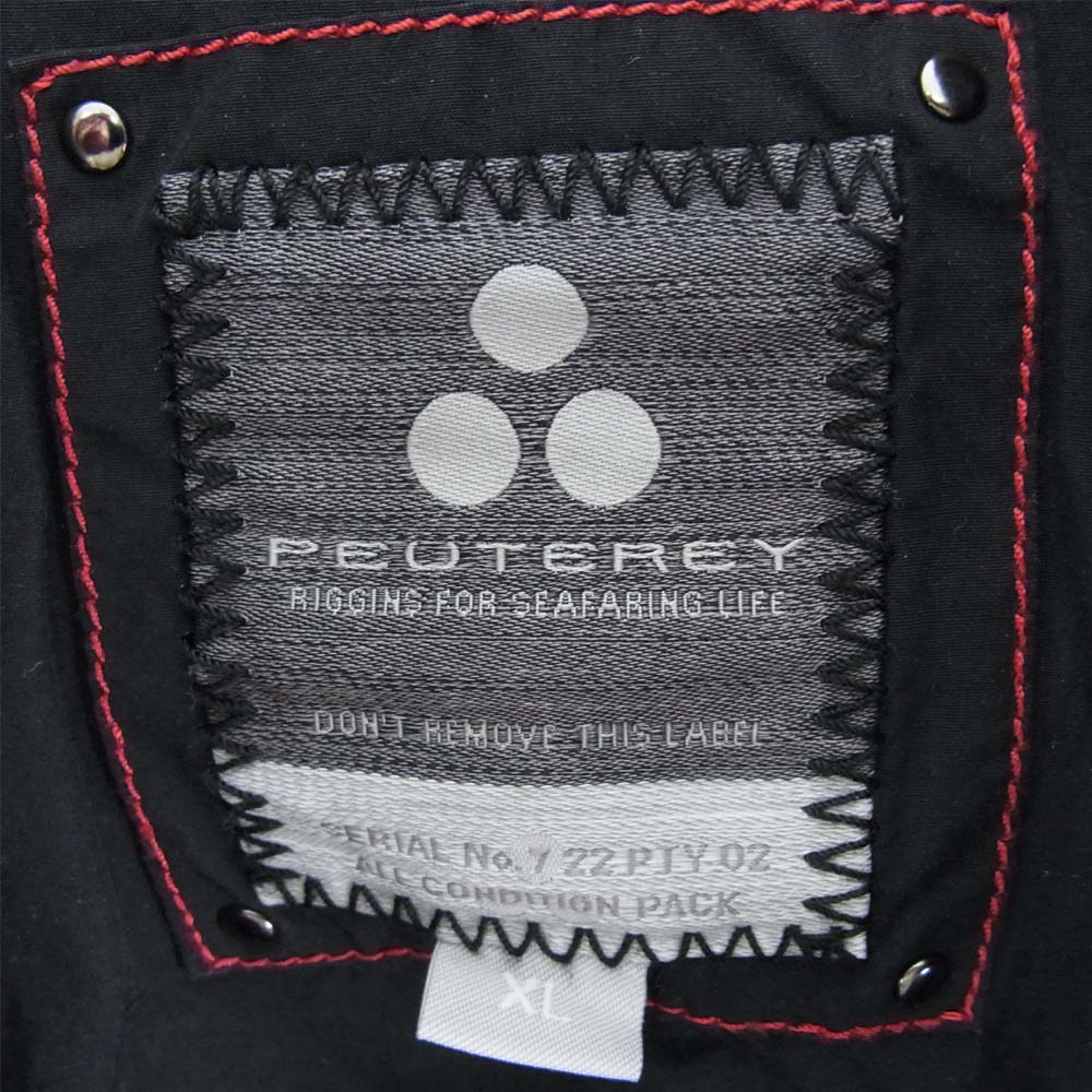 PEUTEREY ピューテリー HURRICANE MG ハリケーン ダウン ジャケット コート ブラック系 XL【中古】