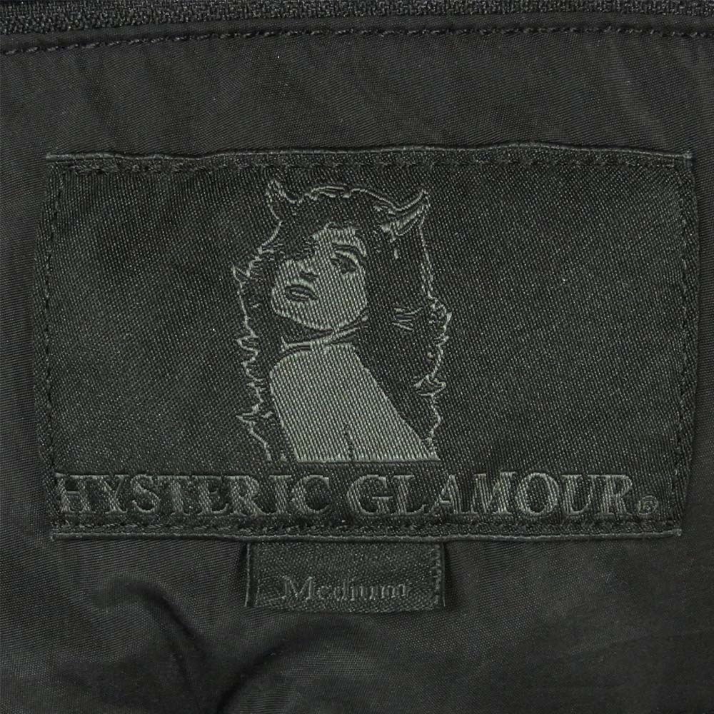 HYSTERIC GLAMOUR ヒステリックグラマー 0263AV01 ロッキーマウンテン レザーヨーク スタッズ デニム ダウンベスト グレー系 M【中古】