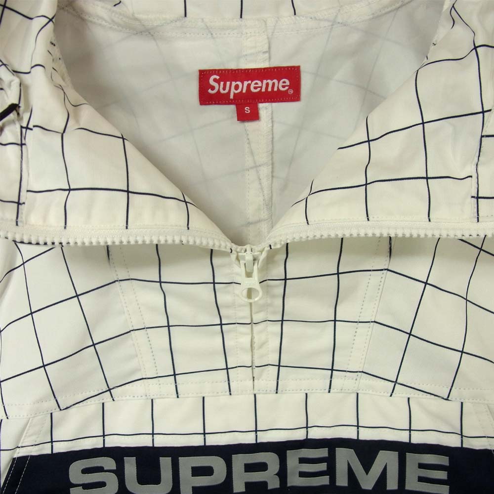 Supreme シュプリーム 19AW Heavy Nylon Anorak ヘビー ナイロン アノラック パーカー ホワイト系 S【美品】【中古】
