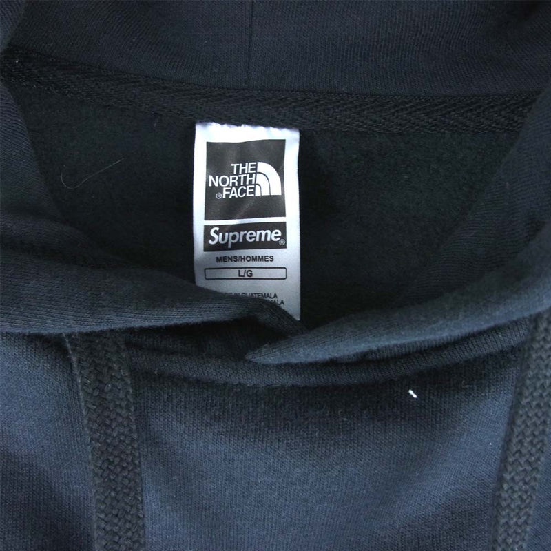 Supreme シュプリーム 18SS THE NORTH FACE ノースフェイス 国内正規品 Metallic Logo Hooded Sweatshirt パーカー ブラック系 L【極上美品】【中古】