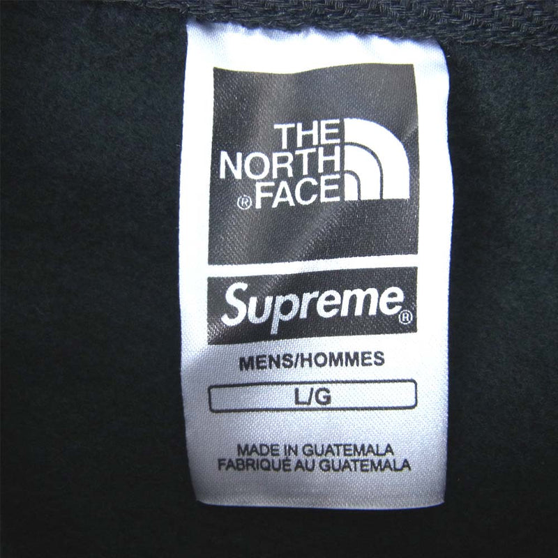 Supreme シュプリーム 18SS THE NORTH FACE ノースフェイス 国内正規品 Metallic Logo Hooded Sweatshirt パーカー ブラック系 L【極上美品】【中古】