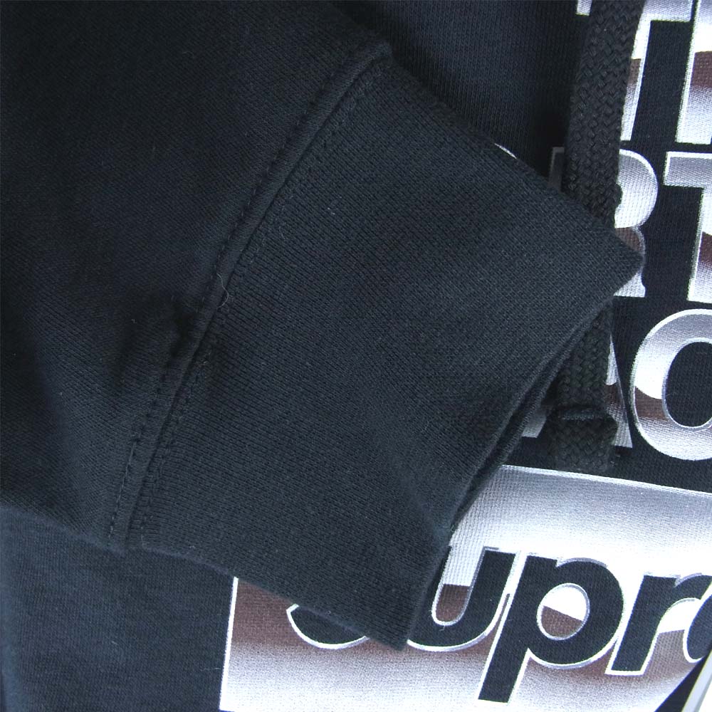 Supreme シュプリーム 18SS THE NORTH FACE ノースフェイス 国内正規品 Metallic Logo Hooded Sweatshirt パーカー ブラック系 L【極上美品】【中古】