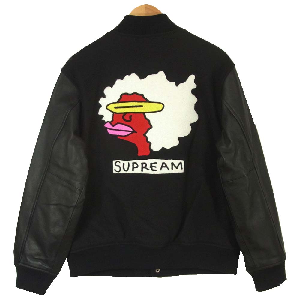Supreme シュプリーム 17AW Gonz Ramm Varsity Jacket マークゴンザレス スタジャン ブラック系 M【新古品】【未使用】【中古】