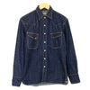 THE FLAT HEAD ザフラットヘッド 刺繍 デニム シャツ インディゴブルー系 38【中古】