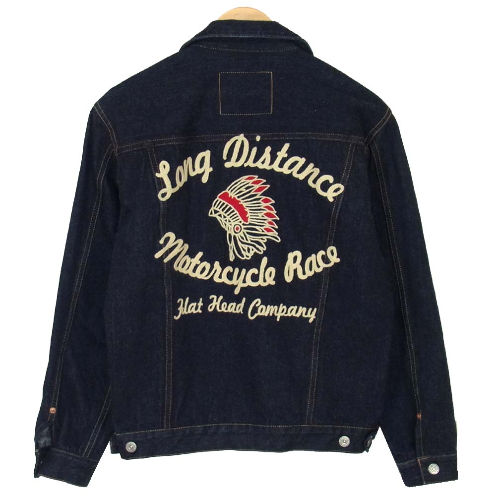THE FLAT HEAD ザフラットヘッド 6006W 刺繍 デニム ジャケット 2nd