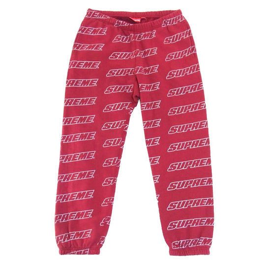Supreme シュプリーム 18SS Repeat Sweatpant スウェットパンツ エンジ系 M【中古】