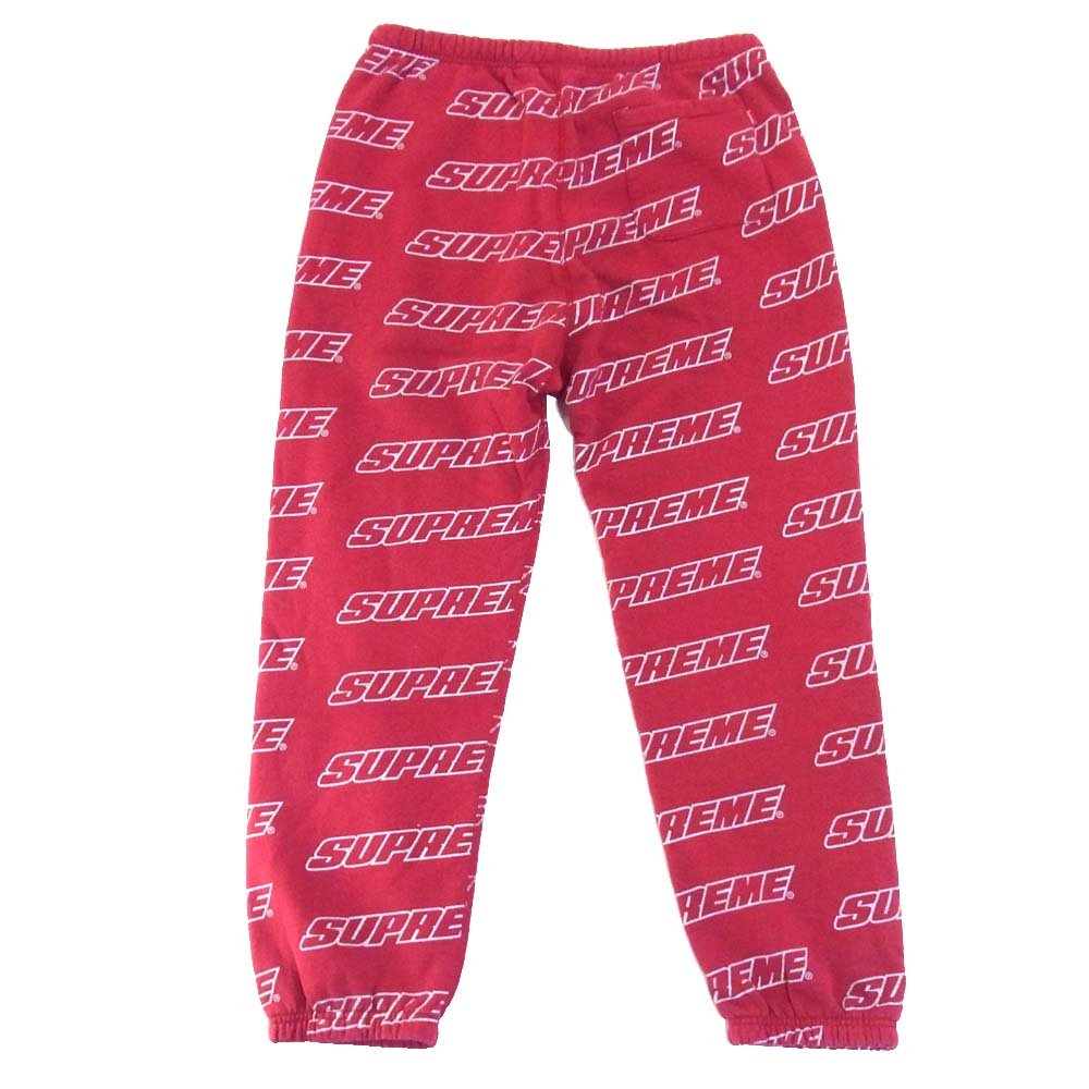 Supreme シュプリーム 18SS Repeat Sweatpant スウェットパンツ エンジ系 M【中古】