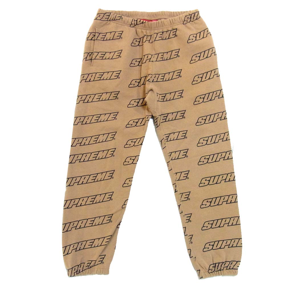 Supreme シュプリーム 18SS Repeat Sweatpant スウェットパンツ ブラウン系 S【中古】
