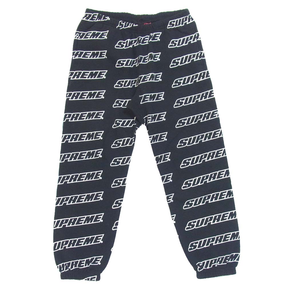 Supreme シュプリーム 18SS Repeat Sweatpant スウェットパンツ ブラック系 M【中古】