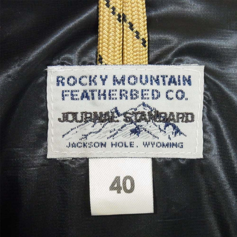 ロッキーマウンテンフェザーベッド ロッキー マウンテン Rocky Mountain Featherbed ジャーナルスタンダード ダウン シャツ ブラック系 40【中古】