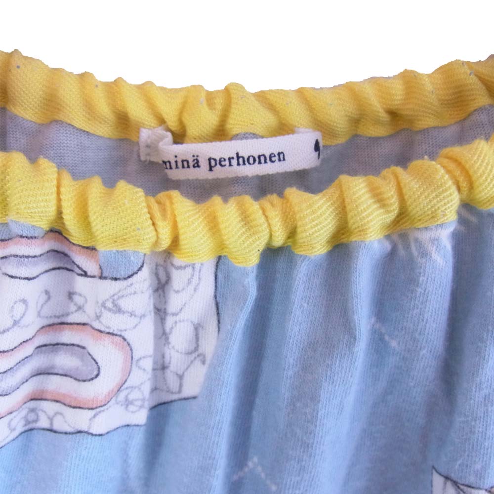 mina perhonen ミナペルホネン Morning port カットソー 100 ブルー系 100【中古】