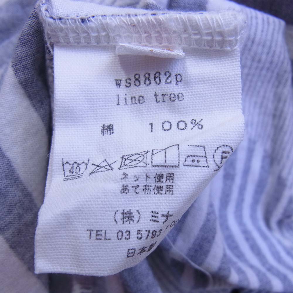 mina perhonen ミナペルホネン line tree ワンピース 110 白×紺 110【中古】