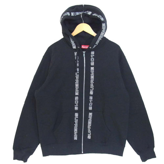 Supreme シュプリーム 19SS Topline Zip Up Sweatshirt ジップパーカー ブラック系 L【中古】
