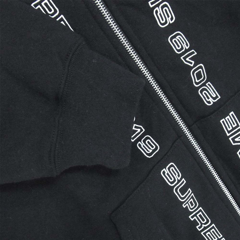 Supreme シュプリーム 19SS Topline Zip Up Sweatshirt ジップパーカー ブラック系 L【中古】