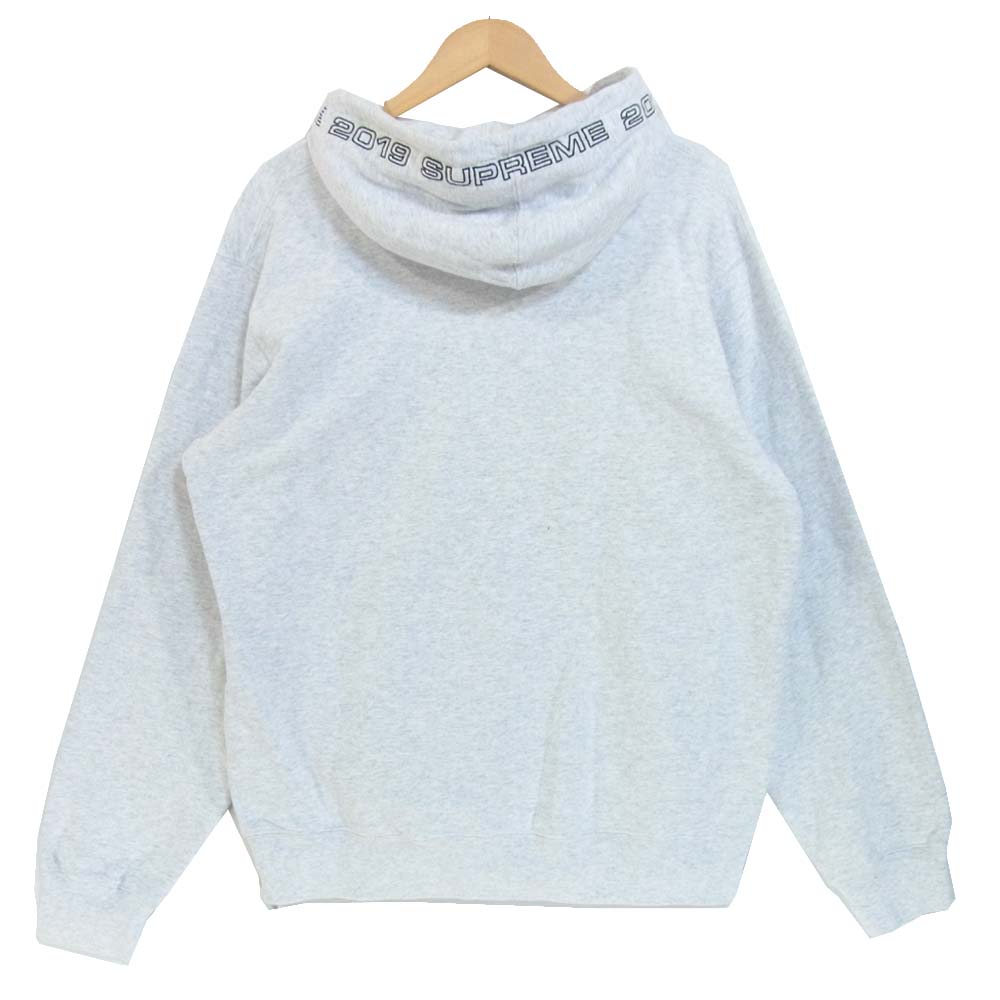 Supreme シュプリーム 19SS Topline Zip Up Sweatshirt ジップパーカー ライトグレー系 L【中古】