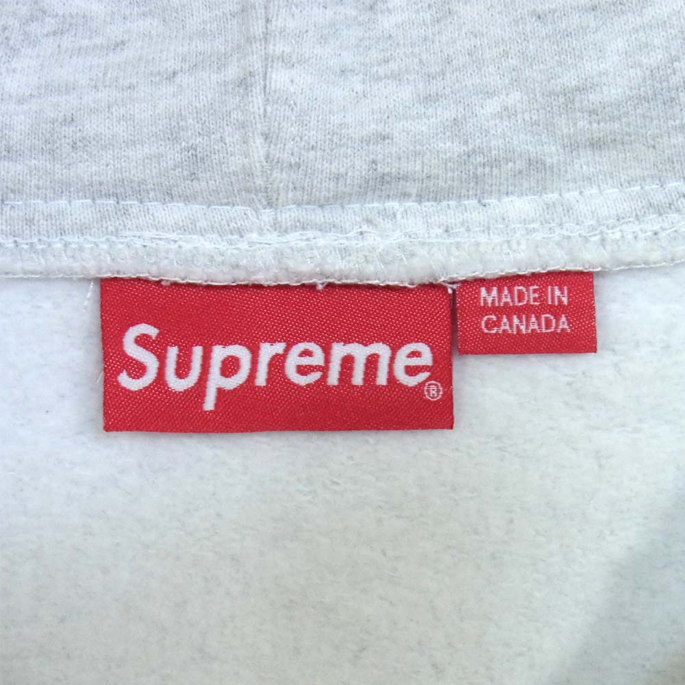 Supreme シュプリーム 19SS Topline Zip Up Sweatshirt ジップパーカー ライトグレー系 L【中古】