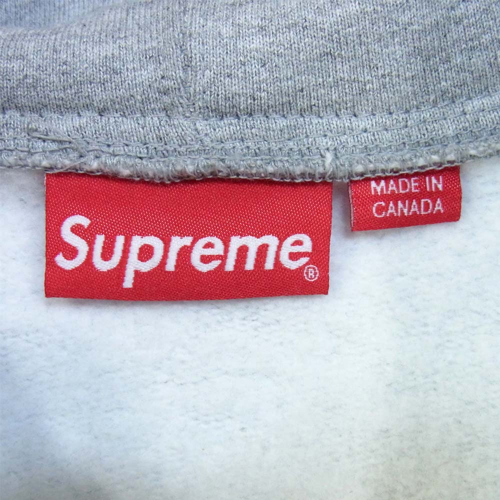 Supreme シュプリーム  19AW Text Stripe Zip Hooded Sweatshirts パーカー グレー系 M【美品】【中古】
